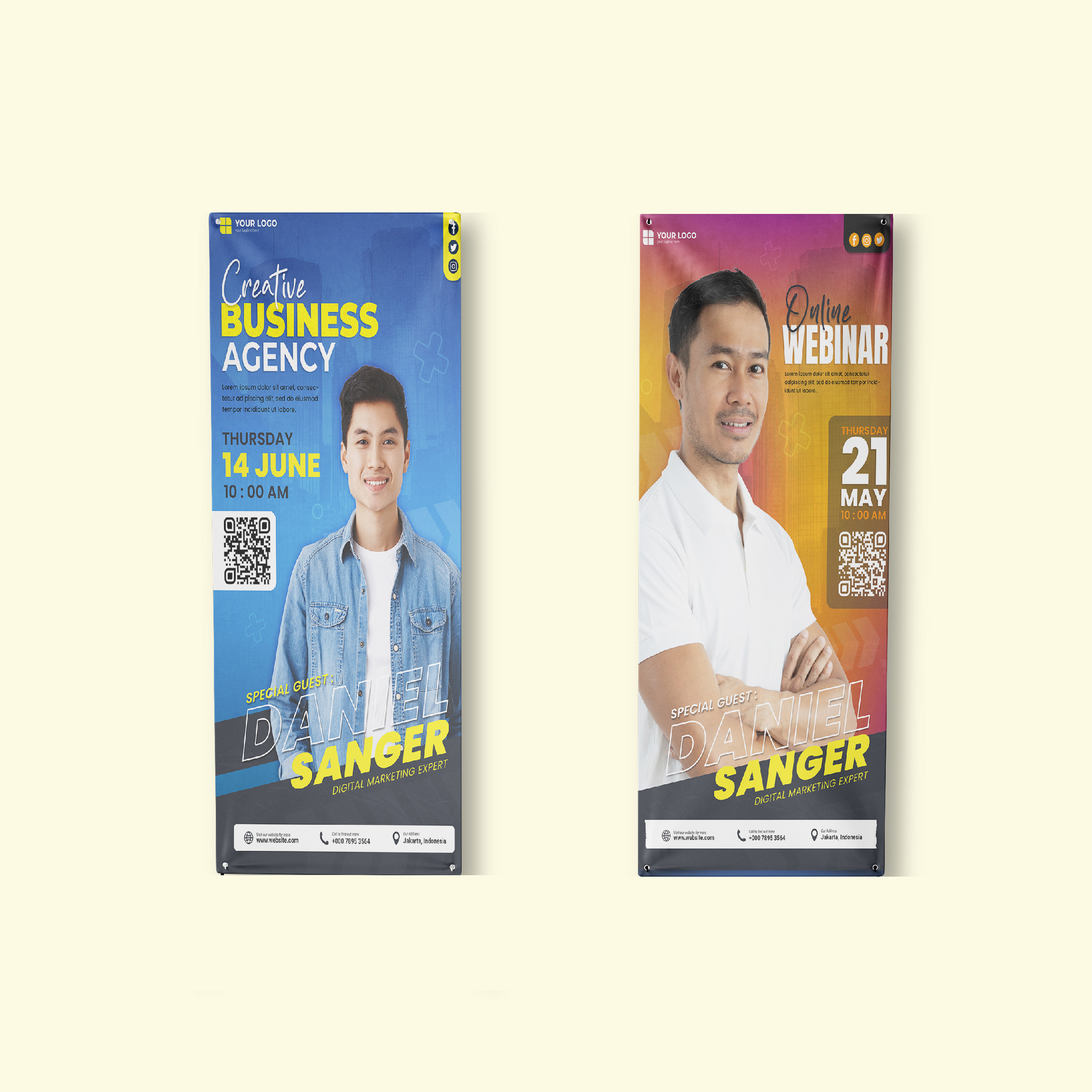 X-Banner 60x160 Flexy China 340gr Tanpa Rangka